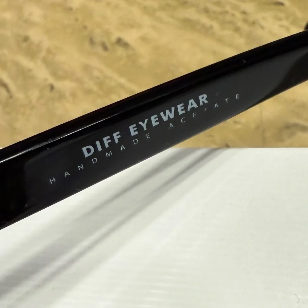 Diff Eyewear Tortoiseshell Sunglasses with Green Mirrored Lenses